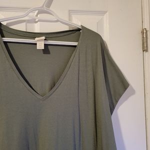 H&M Green T-Shirt Dress